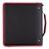 Zipper Binder, 3 Rings, 2" Capacity, 11 x 8.5, Black/Red Accents2