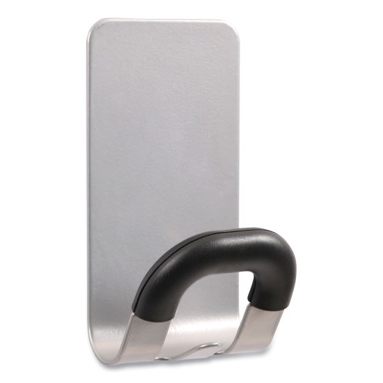 Magnetic Coat Peg, ABS/Magnet/Steel, Black/Silver, Supports 11 lbs1