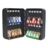 24-Slot Key Box, 6.3 x 2.9 x 7.8, Steel, Black1