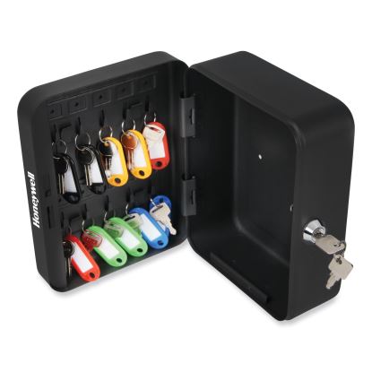 Convertible Cash and Key Box with 10 Keys, 7.9 x 6.5 x 3.5, Security Steel, Black1