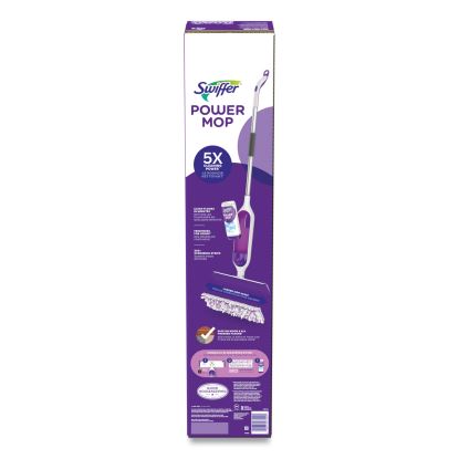 Power Mop, 15.4 x 5.3 White/Purple Cloth Head, 26" Silver Aluminum Handle1