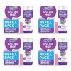 PowerMop Cleaning Solution and Pads Refill Pack, Lavender, 25.3 oz Bottle and 5 Pads per Pack, 4 Packs/Carton1