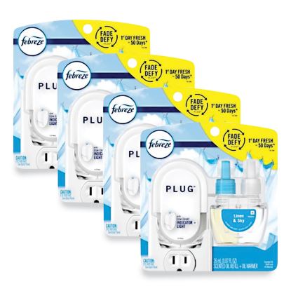 PLUG Air Freshener Warmer Start Kit, 6.54 x 2.99 x 5.98, Clear/White, 4/Carton1