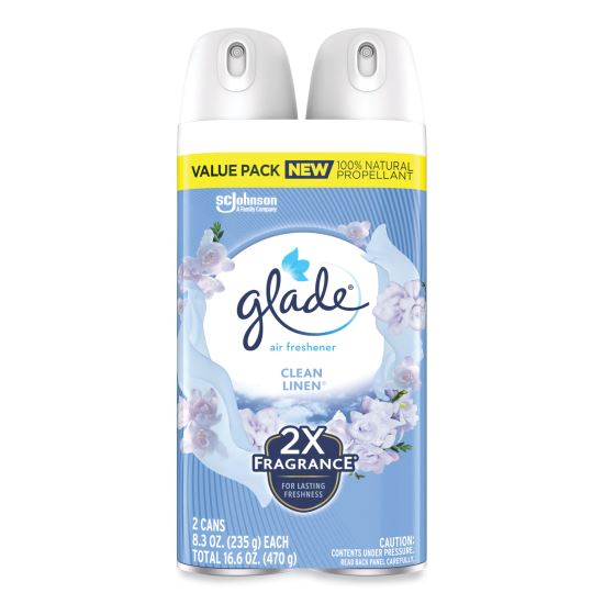 Air Freshener, Clean Linen Scent, 8.3 oz, 2/Pack, 3Packs/Carton1