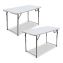 Bifold Resin Folding Table, Rectangular, 48" x 23.6" x 29.1", White Granite Top, Gray Base/Legs, 2/Pack1