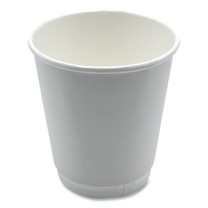 Paper Hot Cups, Double-Walled, 10 oz, White, 500/Carton1