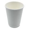 Paper Hot Cups, Double-Walled, 12 oz, White, 500/Carton1