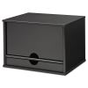 Midnight Black Collection Desktop Organizer, 5 Compartments, MDF, 13.3 x 10.5 x 9.4, Black, Ships in 1-3 Business Days1