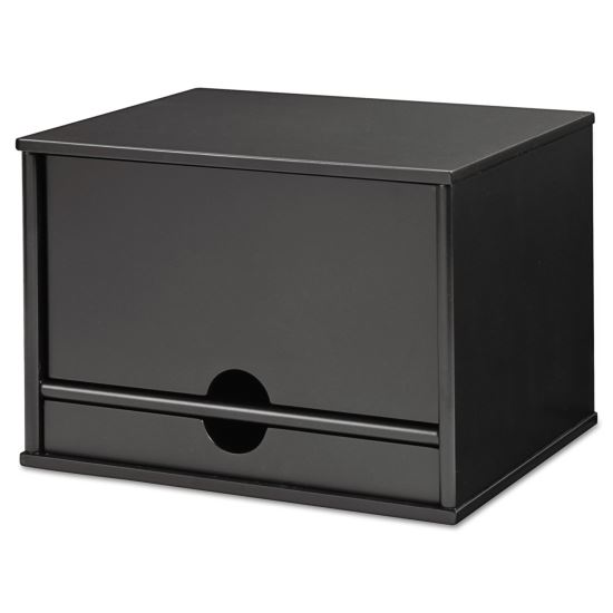 Midnight Black Collection Desktop Organizer, 5 Compartments, MDF, 13.3 x 10.5 x 9.4, Black, Ships in 1-3 Business Days1