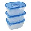 Deep Dish Food Storage Containers, 64 oz, Plastic, 3/Pack1