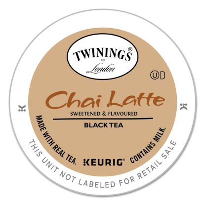 Tea K-Cups, Chai Tea with Non-Fat Milk and Sweetener, 0.53 oz K-Cups, 24/Box1