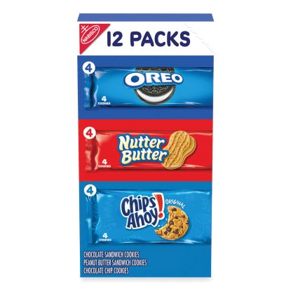 Variety Pack Cookies, Assorted, 20 oz Box, 12 Packs/Box1