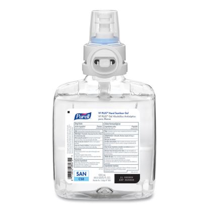 VF PLUS Hand Sanitizer Gel, 1,200 mL Refill Bottle, Fragrance-Free, For CS8 Dispensers, 2/Carton1