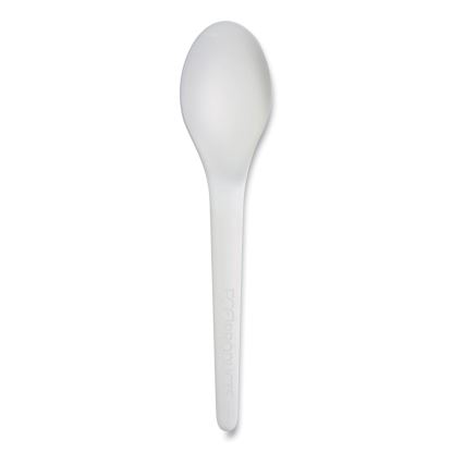 Plantware Compostable Cutlery, Spoon, 6", White, 1,000/Carton1