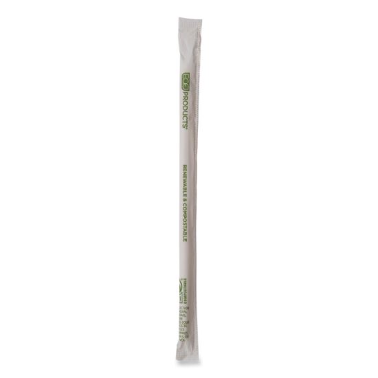 Renewable and Compostable PHA Straws, 10.25", Natural White, 1,250/Carton1