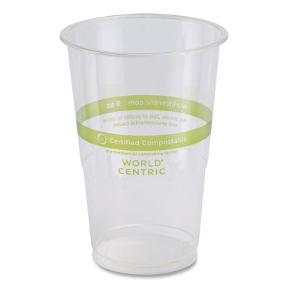 PLA Clear Cold Cups, 9 oz, Clear, 2,000/Carton1