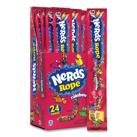 Nerds Rope Candy, Fruity, 0.92 oz Individually Wrapped, 24/Carton, Ships in 1-3 Business Days1