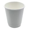 Paper Hot Cups, Double-Walled, 10 oz, White, 25/Pack1