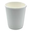 Paper Hot Cups, Double-Walled, 8 oz, White, 25/Pack1