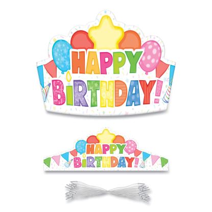 Student Crown, Birthday, 14.5 x 5.13, Assorted Colors, 30/Pack1