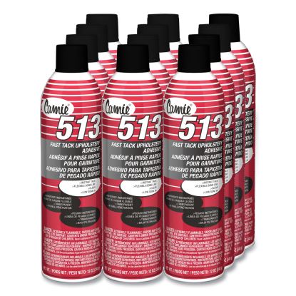 513 Fast Tack Upholstery Adhesive, 12 oz, Dries Clear, Dozen1