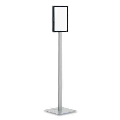 Info Stand Basic Floor Stand, 51.57" Tall, Black Stand, 8.5 x 11 Face1