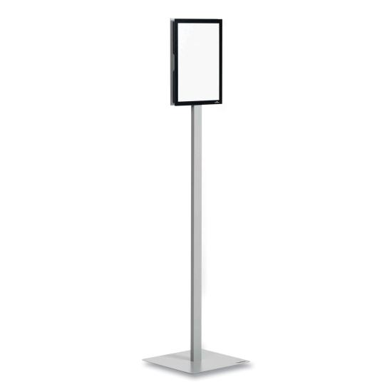 Info Stand Basic Floor Stand, 51.57" Tall, Black Stand, 8.5 x 11 Face1