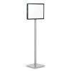 Info Basic Floor Stand, 55.31" Tall, Black Stand, 11 x 17 Face1