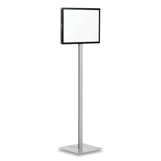 Info Basic Floor Stand, 55.31" Tall, Black Stand, 11 x 17 Face1