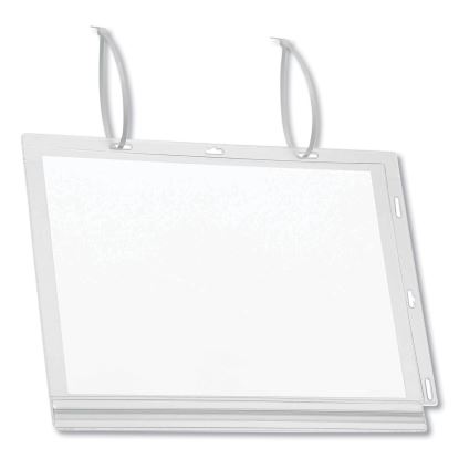 Water Resistant Sign Holder Pockets with Cable Ties, 8.5 x 11, Clear Frame, 5/Pack1