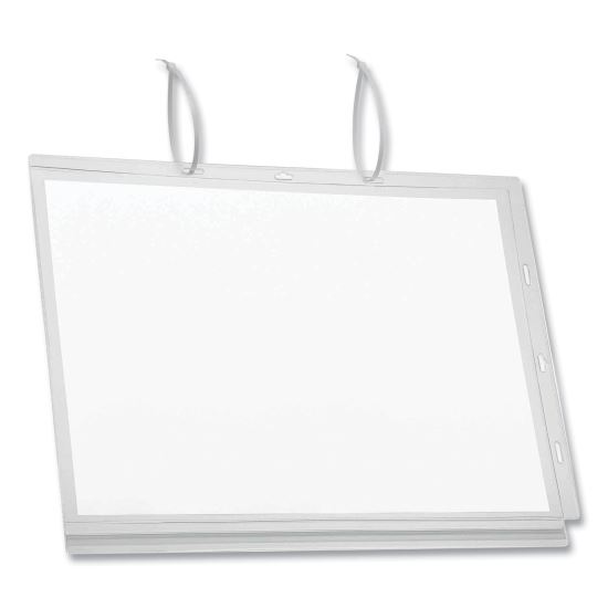 Water-Resistant Sign Holder Pockets with Cable Ties, 11 x 17, Clear Frame, 5/Pack1