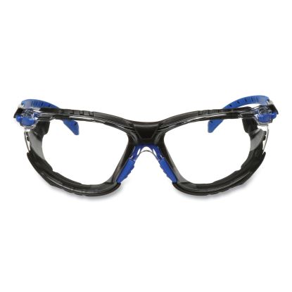 Solus 1000 Series Safety Glasses, Black/Blue Plastic Frame, Clear Polycarbonate Lens1