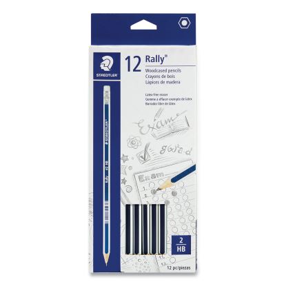 Woodcase Pencil, HB #2, Black Lead, Blue/White Barrel, 12/Pack1