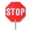 Handheld Stop Sign, 18" Red/White Face, White Graphics1