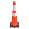 Traffic Cone, 10.75 x 10.75 x 28, Orange/Silver/Black1