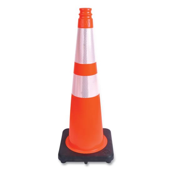 Traffic Cone, 10.75 x 10.75 x 28, Orange/Silver/Black1