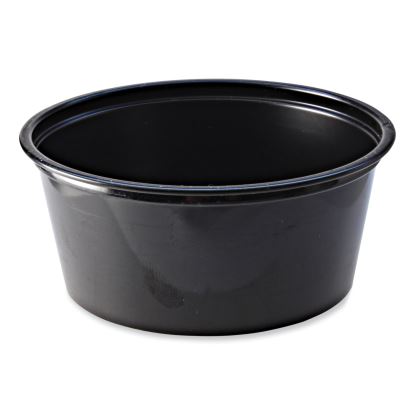 Portion Cups, 3.25 oz, Black, 125/Sleeve, 20 Sleeves/Carton1