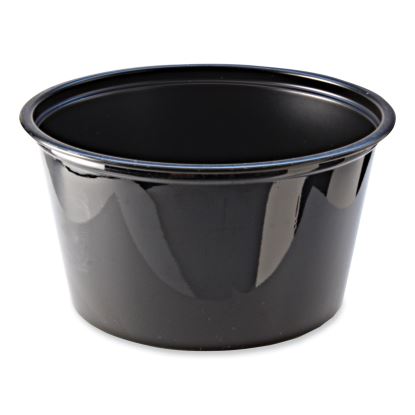 Portion Cups, 4 oz, Black, 125/Sleeve, 20 Sleeves/Carton1