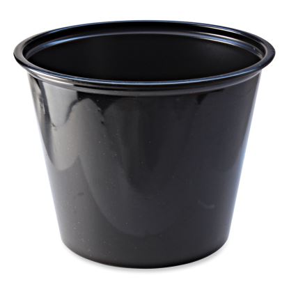 Portion Cups, 5.5 oz, Black, 125/Sleeve, 20 Sleeves/Carton1