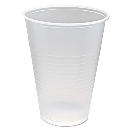 RK Ribbed Cold Drink Cups, 10 oz, Clear, 100/Sleeve, 25 Sleeves/Carton1