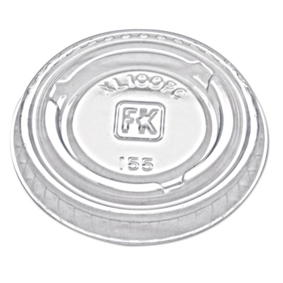 Portion Cup Lids, Fits 0.75 oz to 1 oz Portion Cups, Clear, 2,500/Carton1