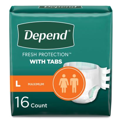 Incontinence Protection with Tabs, 35" to 49" Waist, 20/Pack, 3 Packs/Carton1