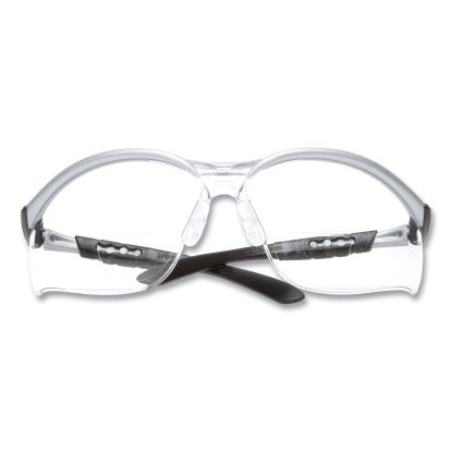 BX Molded-In Diopter Safety Glasses, +2.5 Diopter Strength, Black/Silver Plastic Frame, Clear Polycarbonate Lens1