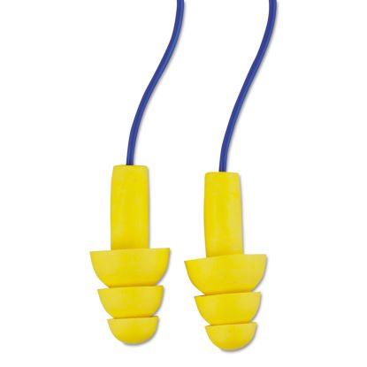 E-A-R UltraFit Reusable Earplugs, Corded, 25 dB NRR, Blue/Yellow, 2,000 Pairs1