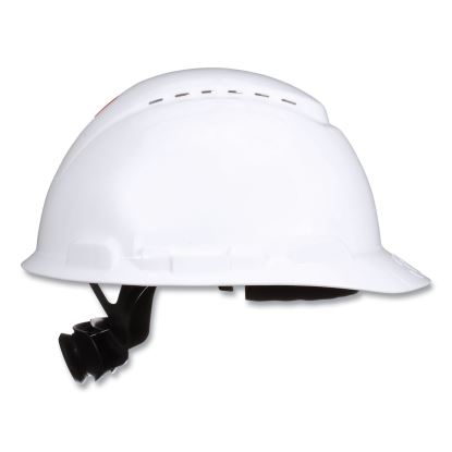 SecureFit H-Series Hard Hats, H-700 Front-Brim Cap with UV Indicator, 4-Point Pressure Diffusion Ratchet Suspension, White1