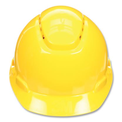 SecureFit H-Series Hard Hats, H-700 Vented Cap with UV Indicator, 4-Point Pressure Diffusion Ratchet Suspension, Yellow1