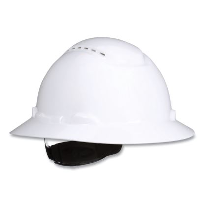 SecureFit H-Series Hard Hats, H-800 Vented Hat with UV Indicator, 4-Point Pressure Diffusion Ratchet Suspension, White1