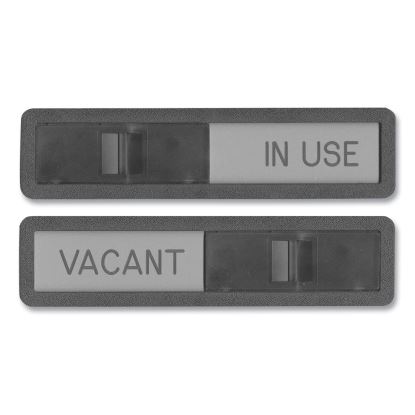 Vacant/In Use Sign, In-Use; Vacant, 2.5 x 10.5, Black/Silver1