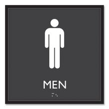 ADA Sign, Men, Plastic, 8 x 8, Clear/White1