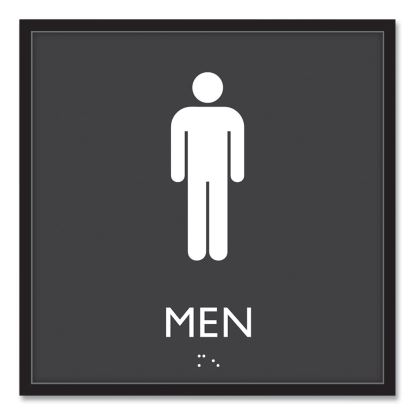 ADA Sign, Men, Plastic, 8 x 8, Clear/White1